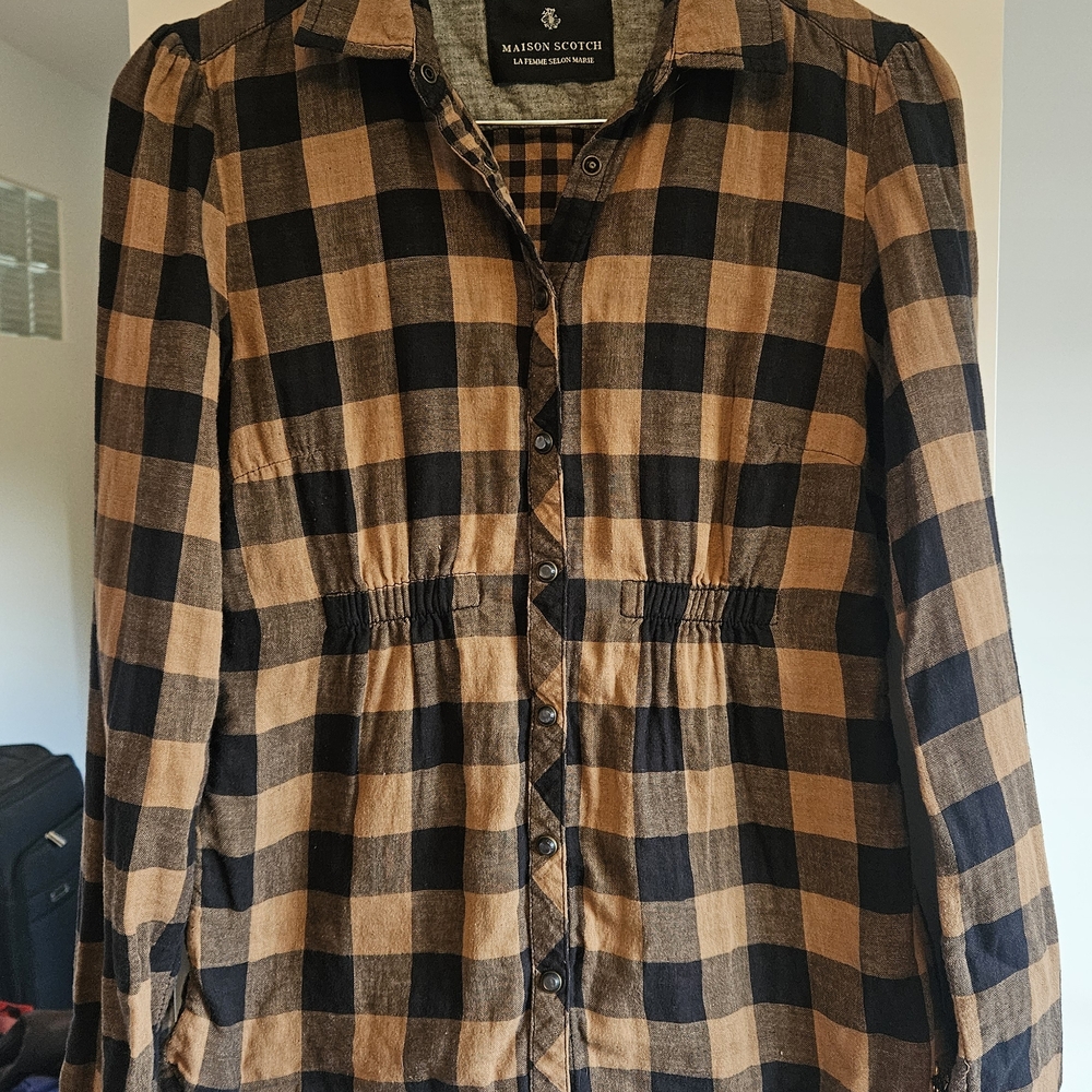 Maison Souquet Plaid Button-Up Shirt